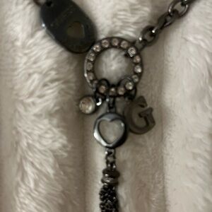 Guess Silver Heart Pendant Necklace